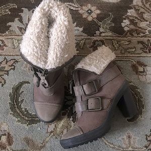 Juicy Couture Sherpa Lined Suede Booties